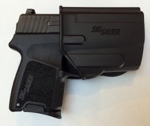 Short Mag Installed in the P290. As small as you can get with the factory-provided holster.