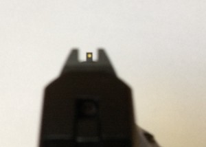 A view through the greatly improved LCP Custom Sights