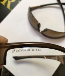 Ansi safety glasses ISO with readers